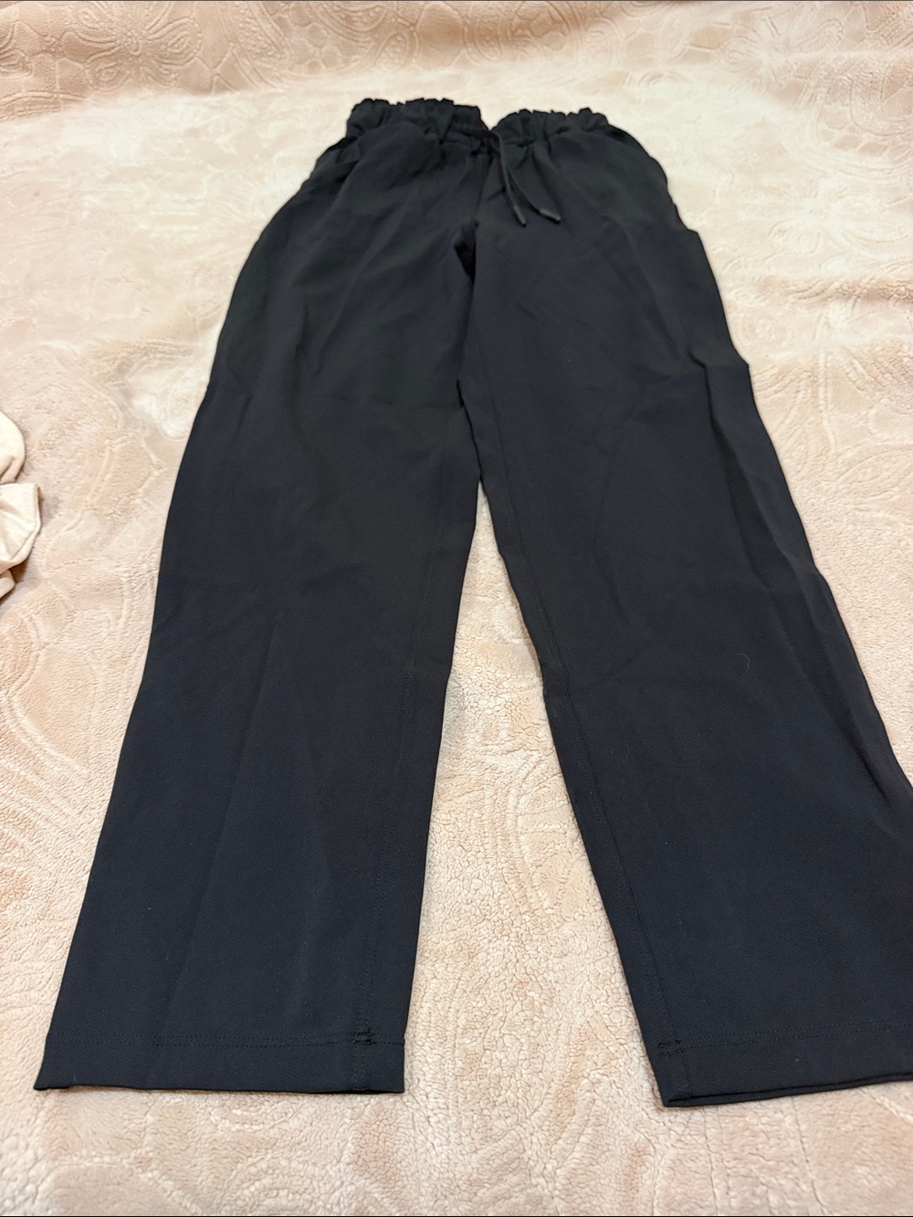 lululemon athletica Black Straight-Leg Drawstring Pants